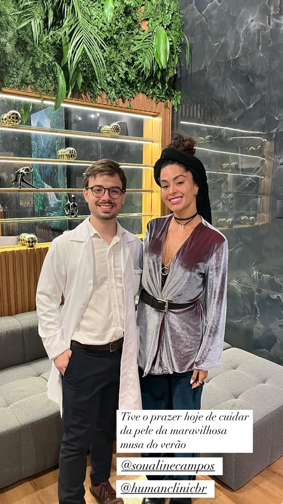 Story posted with Dr. Caíque by @soualinecampos